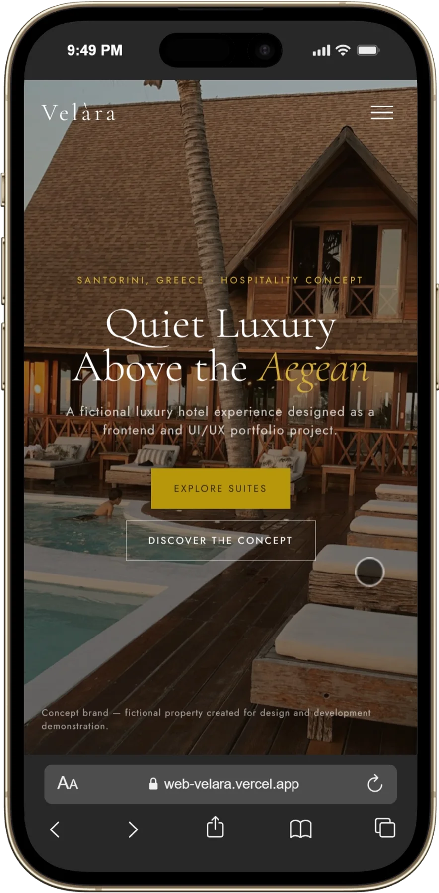 Velara mobile view